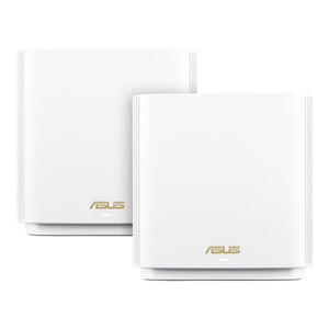 ASUS ZenWifi XT8 V2(W-2PK) AX6600 Tri-band Mesh WiFi 6 System 2 PACK - with 3x Ethernet LAN (RJ-45) ports – Coverage up to 5500 sq.ft 90IG0590-MO3A80