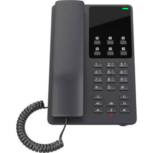 Grandstream GHP621 2-Line Compact Hotel Phone Black, 2-line, 6 programmable keys, 10 speed dial keys, 3-way voice conferencing, Opus, 1 x 100 PoE LAN