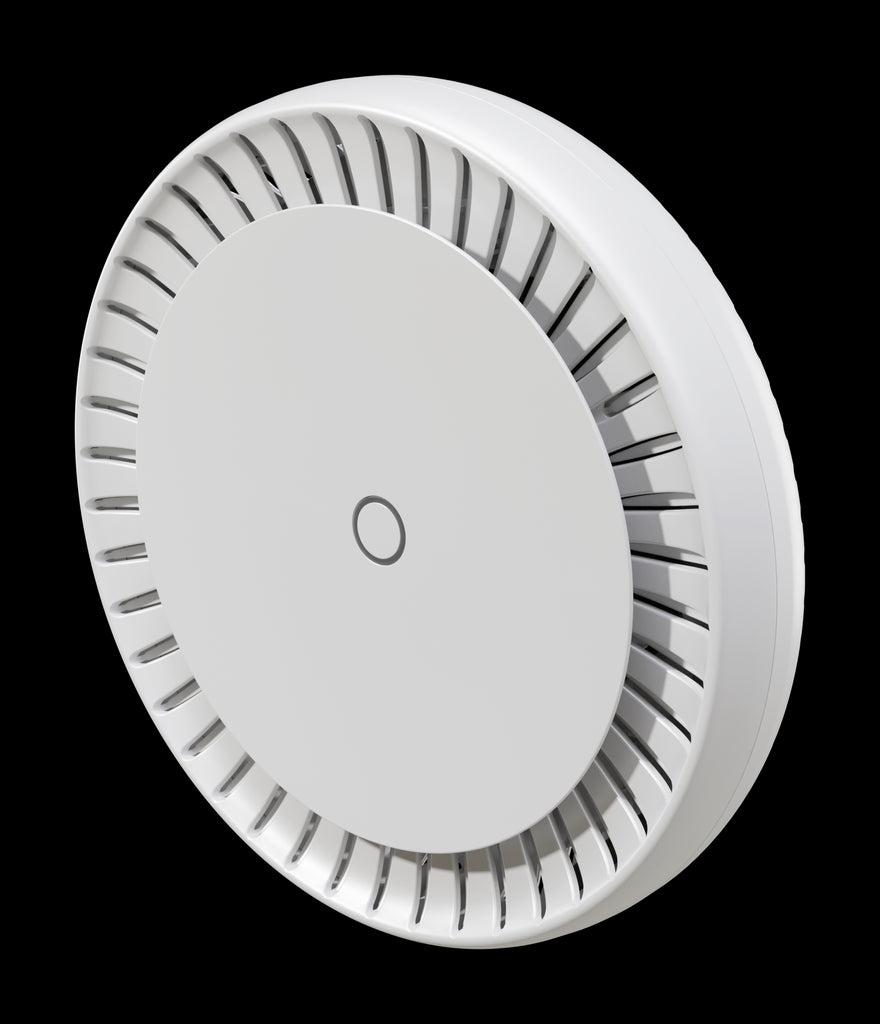 MikroTik cAP AX Wi-Fi 6 Indoor Access Point - featuring Quad-core CPU, 1GB RAM, 2x Gigabit Ethernet ports, with PoE Support, Gen 6 802.11ax Wireless