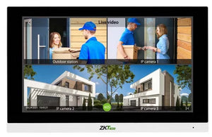 ZKTeco Smart IP Video Indoor Monitor for Speedface M4 or Mini, Video Intercom, 7" LCD HD Touch Screen, Remote door opening, SD Card Slot, SIP Protocol