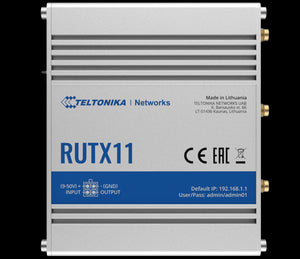 Teltonika Industrial LTE Cat6 WiFi IoT Router with Quad-Core CPU, Bluetooth & GPS, 1x Gbe WAN, 3xGbe LAN, Dual SIM, Cat6 LTE, 717MHz, ac 802.11ac Wave