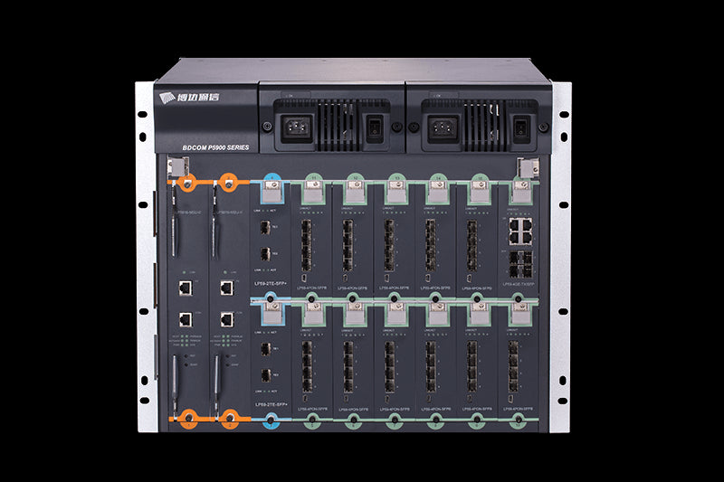 Bdcom Epon OLT Chassis - Empty Chassis, 2 x MSU slots, 12 x Gigabit slots, 2 x 10G slots - ideal for Layer 2/3/4 use, Bdcom-P5916