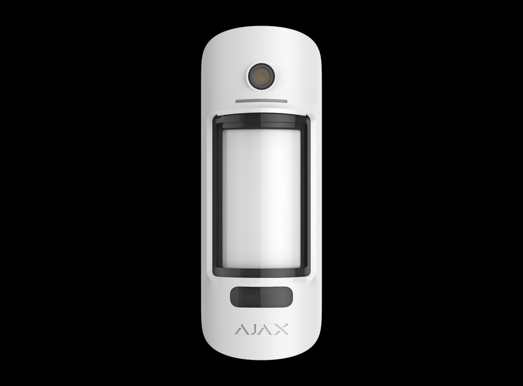 AJAX Security - MotionCam Jeweller - White Wireless Outdoor Motion Detector with Photo Verification | AJAX-MC-OUT-W
