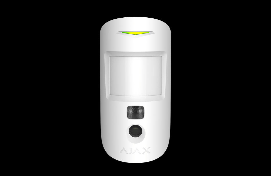 AJAX Security - MotionCam Jeweller - White Wireless Indoor Motion Detector with Photo Camera | AJAX-MC-INDR-W