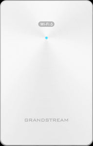 Grandstream Enterprise InWall WiFi 6 Access Point, 1×GbE PoE, 2×GbE, 100m coverage, 256 clients, Embedded Controller.GWN.Cloud, 1.80Gbps 2x2:2 2.4G/5G