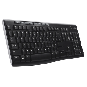 Logitech Wireless Keyboard K270 Unifying USB receiver Spill resistant full size layout