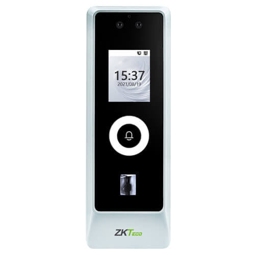 ZKTeco Outdoor Facial, Fingerprint and RFID Access Control Standalone Reader, Face Capacity 30,000; Finger 10,000; RFID 50,000; IP66, IK07, 2