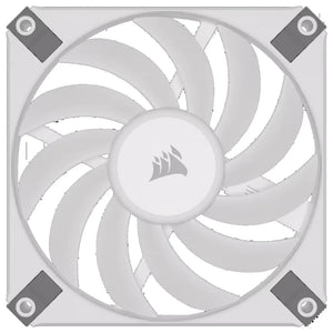 Corsair iCUE AF120 RGB SLIM 120mm PWM Fluid Dynamic Bearing Fan - Dual Pack - White