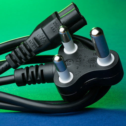 Power Cord (Clover) 3 Pin South African, 1.8 Meters, Power & Surge, PoE & Power Supplies, Power & Electrical Supplies, Power Cords, ZpwrCORD-C