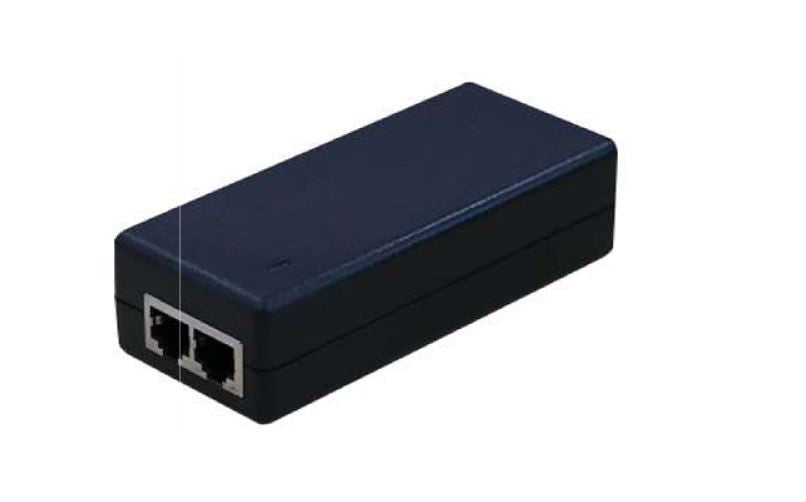 Gigabit Power over Ethernet (PoE) Injector. 24V, 1A, Passive, 25 Watt