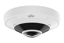 Load image into Gallery viewer, UNV Ultra H.265 12MP Vandal-resistant 360° Fisheye Fixed Dome, Uniview dewarping, Heat Map, PoE, IR 15m, 1.8mm, IP67 IK10, Micro SD 128GB, Mic/Speaker
