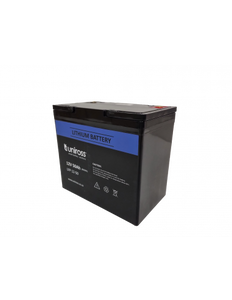 Uniross 12.8V 50Ah 640Wh Lithium Phosphate Li-FePO4 battery, Charge @ 10A (Max 50A), Discharge @ 50A (Max 50A), IP56 Rated, UPS and Solar Batteries