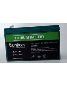 Uniross Li-FePO4 12.8V 7Ah, 89.6Wh, High Draw, Lithium Phosphate battery, Charge @ 1.4A(Max 6A) Discharge @ 15A(Max 35A/3sec) IP56 Rated, Power Backup