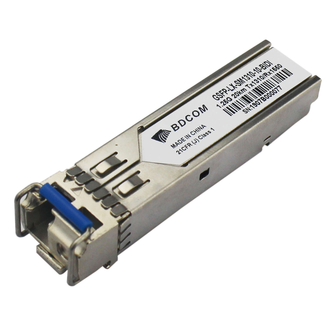 Bdcom Single-Mode Bi-Directional SFP Module/Transceiver 10 kilometer Distance, TX1310/RX1550, LC, DDM (Pair with Bdcom-SFP-BiDi-1550-10)