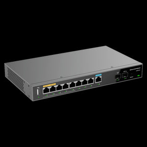 Grandstream Wired VPN Router & Firewall, 9 x GbE LAN/WAN (2 x PoE Out), 2 x SFP, 1x PoE-In, 2x PoE-Out, VPN, DPI, SDN, GWN.Cloud/Local provisioning