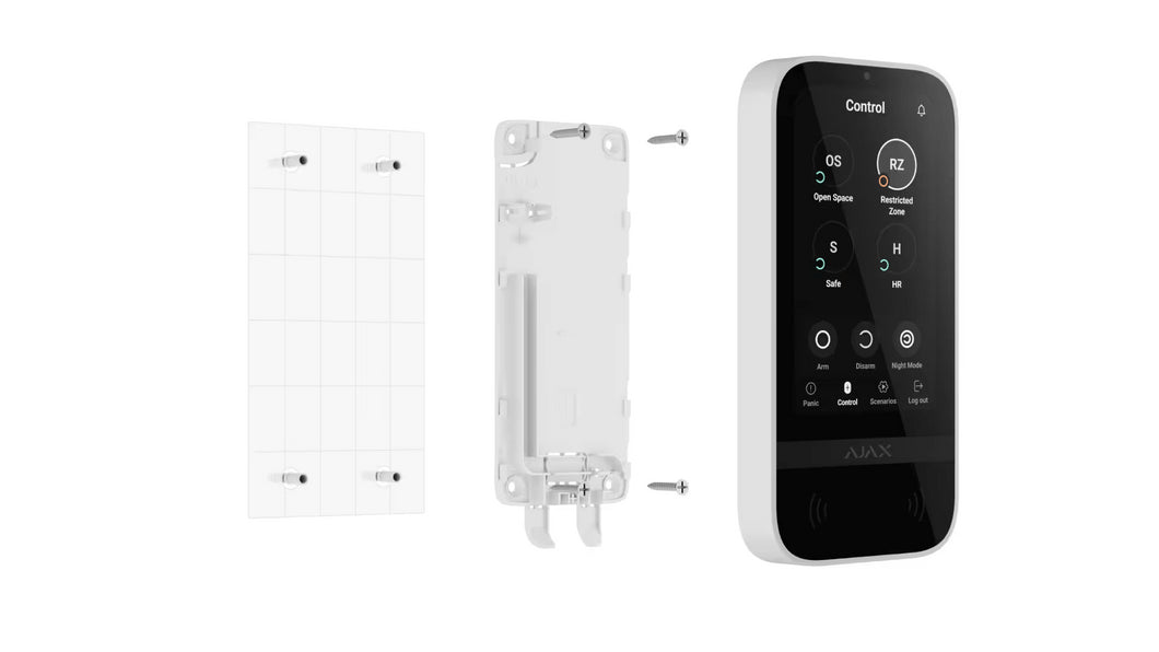 AJAX Security - White Wireless Keypad Touch Screen | AJAX-KP-TS-W