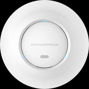 Grandstream Enterprise Indoor Hybrid Wi-Fi 6 Ceiling Mount Access Point, 5.40Gbps, 2×2 2.4G, 4×4 5G,1x GbE,1x 2,5G, PoE, 175m coverage, 256 clients