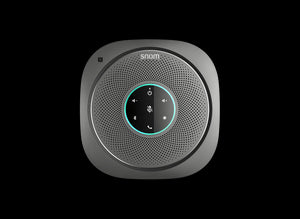 Snom C300 Personal Conference Speaker, with integrated USB chargeable long-life 5,200 mAh battery, up to 24 hrs of talk time, 5 days standby operation