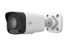 Load image into Gallery viewer, UNV Ultra H.265 8MP/4K Fixed Mini Bullet, Wide View IP Camera, Support Intrusion &amp; Cross line detection, PoE, IR up to 30m, IP67, 2.8 mm Lens, SD, Mic
