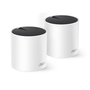 TP-Link AX3000 Whole Home Mesh Wi-Fi 6 System (2 Pack), 574 Mbps at 2.4 GHz + 2402 Mbps at 5 GHz, 3× Gb Ports (WAN/LAN auto-sensing)