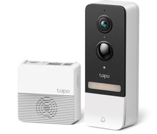 Load image into Gallery viewer, TP-Link Tapo Smart Video Doorbell Camera Kit, 1 × Tapo D230 (doorbell), 1 × Tapo H200 (Hub), 6700mAh rechargeable lithium-ion battery
