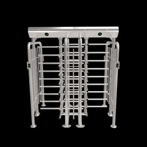 ZKTeco Four Arm Full Height Double Turnstile, FHT2400D Series, Double lane, Contains Drive Control board, Includes Power Supply, Excl Access Terminals