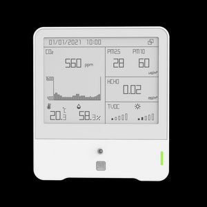 Milesight Indoor Ambience Monitor Temp, Humidity, PIR, Light, TVOC, CO2, Barometric, 4× 2700mAh ER14505 Li-SOCl2 Replaceable Batteries, or Type-C Port