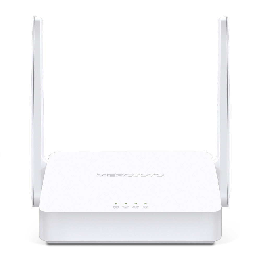 Mercusys N300 Multi-Mode Wi-Fi Router, 300 Mbps at 2.4 GHz, 2× Fixed External Antennas, 2× 10/100 Mbps LAN Ports, 1× 10/100 Mbps WAN Port, MW302R