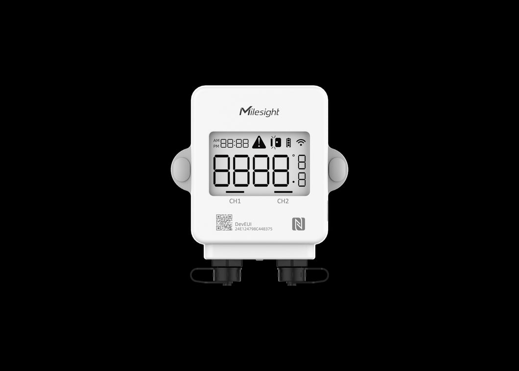 Milesight Temperature Sensor (Probes sold Separately), 2x 4000mAh ER18505 Li-SOCl2 Replaceable Battery, A-class/B-class/Food-grade Temperature Probes