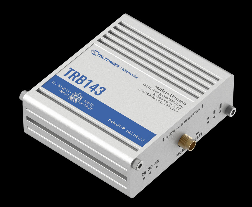 Teltonika Industrial M-BUS LTE Gateway, M-BUS Interface - Supporting up to 250 slave devices, 4G/LTE (Cat 4), 3G, 1 x LAN ports - 1Gpbs