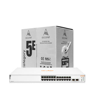 HPE Promo - Buy ARU-IO-SW183024G-195W and Get get 1x Acconet CAT5-100 FREE, Purchase HPE Instant On 1830 24port Gigabit 195W Switch and Get CAT5 Cable