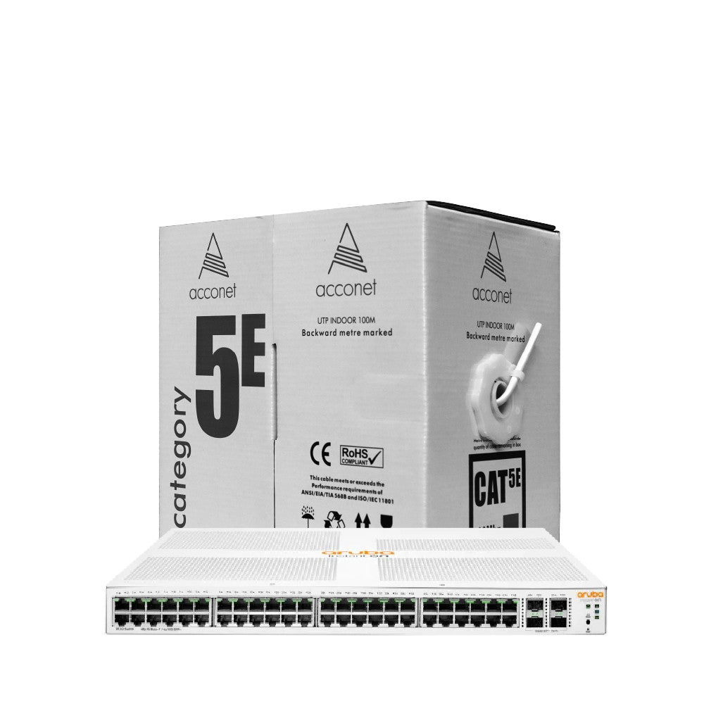 HPE Promo - Buy ARU-IO-SW193048G and Get 1 x Acconet CAT5-100 FREE, Purchase HPE Instant On 1930 48-port Gigabit Switch and receive CAT5 100m cable