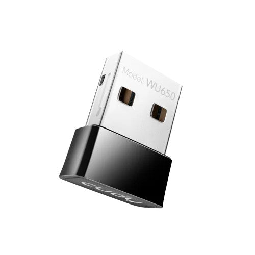 Cudy Dual-Band WiFi 5 nano USB adapter, Dual-Band WiFi 5, 433Mbps + 200Mbps WiFi, 433Mbps on 5GHz, 200Mbps on 2.4GHz, Win 7+/MmacOS10.x/Linux | WU650