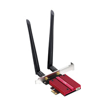 Load image into Gallery viewer, Cudy Wi-Fi 6E Bluetooth PCI-E adapter, Intel AX21, Tri-Band WiFi 6E, 2.4Gbps + 2.4Gbps + 574Mbps WiFi, BT 5.3, Works on Windows 10/11 64-Bit | WE3000S
