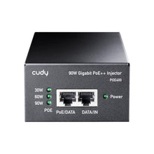 Load image into Gallery viewer, Cudy 90W Gigabit PoE+/PoE Injector, Gigabit In, Gigabit Out, 100 meter Transmission Distance, 802.3bt/at/af, Max 90W, Surge Protection | POE400
