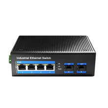 Load image into Gallery viewer, Cudy 4 Port Gigabit Industrial 2SFP Switch, 4-port 10/100/1000Base-Tx RJ-45 with auto negotiation, DIN-rail, wall-mountable hardware design | IG1004S2
