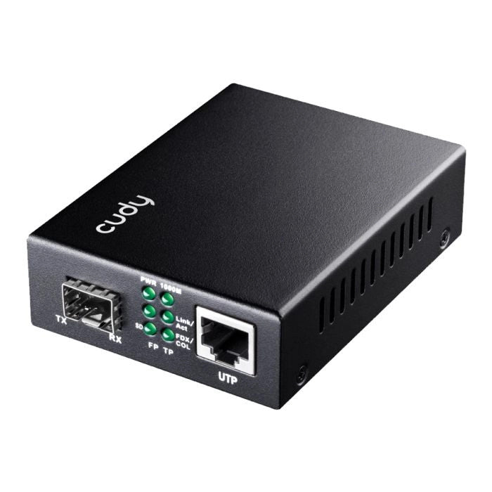 Cudy Gigabit Ethernet Media Coverter, Gigabit Ethernet RJ45 Port, 802.3at/af Mode A PoE RJ45 Option, SFP Slot, 10/100/1000Base-Tx RJ-45 port | MC220