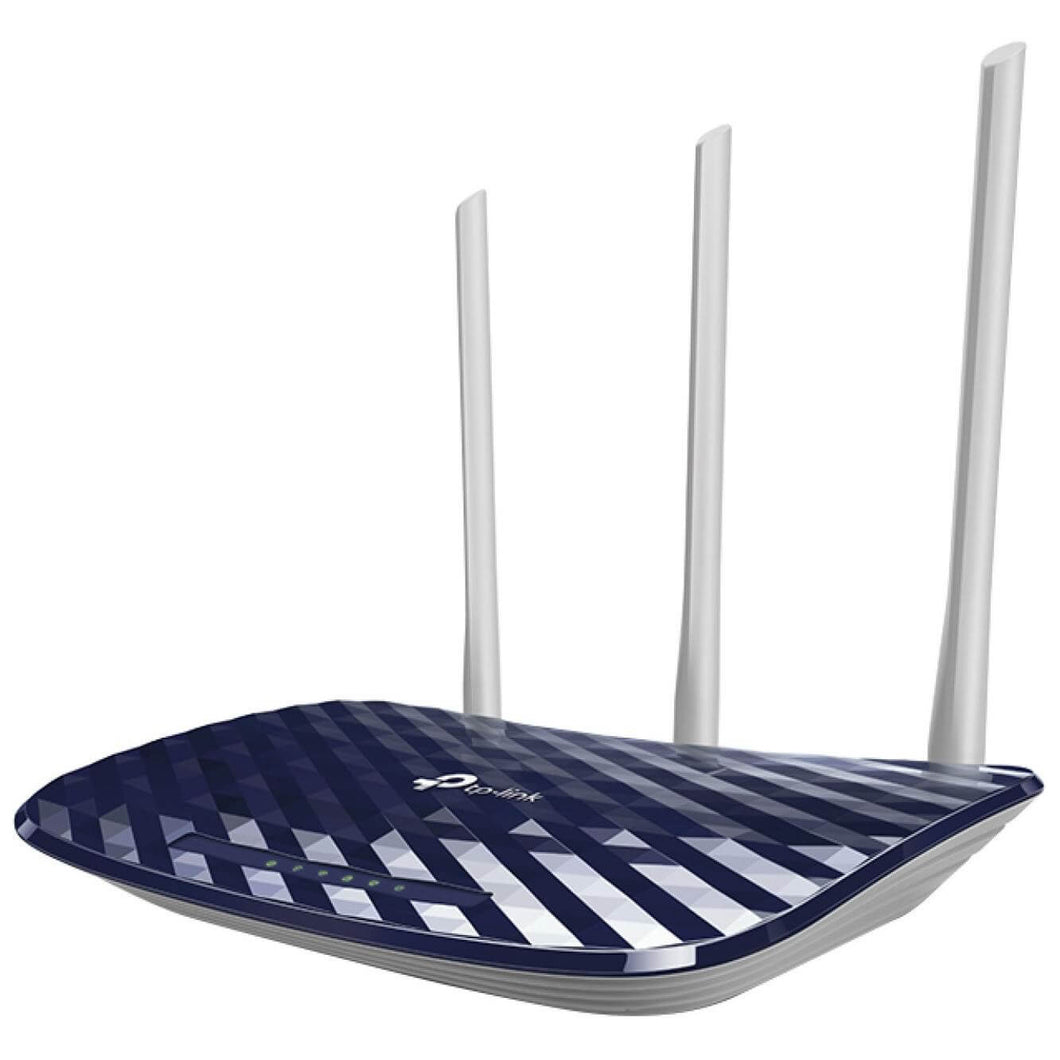 TP-Link ARCHER C20 733Mbps Dual-Band Wi-Fi Router - 4x FE LAN Ports - 1x FE WAN Port - 3 Antennas - Tether App - Compatible with TP-RE200