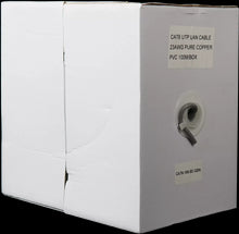 Load image into Gallery viewer, Essential CAT6 Indoor Ethernet Cable 100m Grey Solid Copper UTP Pull Box, 23 AWG, Indoor Use, Solid Core LAN Cable up to 1 Gbps | CAT6-100-SC-GEN
