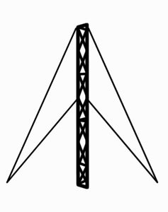 Lattice Mast Guy Rope Kit, 15 Meters, 15-Meter to 18-Meter, Brackets, 60-Meter Rope, Anchors and Accessories, for Antenna Mounting