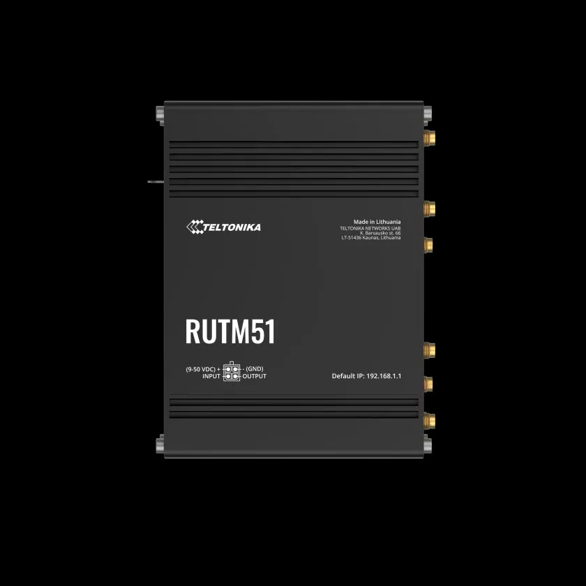Teltonika Industrial 5G Dual SIM Router 2 Sim-slots, 1x WAN, 4x LAN, Backward compatible RUTM51