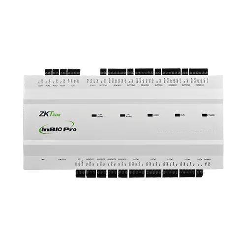 ZKTeco ZKGL00077 Inbio 460 4 Door Pro Access Control Panel, TCP/IP, RS-485, Pair 8 Slave Readers, Works on ZKBiosecurity Software ZK-INBIO460-PRO-PLUS