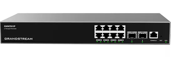 Grandstream Enterprise L3 8 port Managed GbE PoE++ Switch 120W | GWN7811P