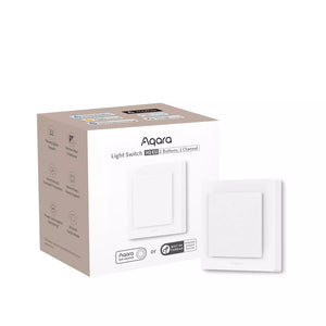 Aqara Light Switch H2 EU - 2 in 1 With Neutral & No Neutral (2 Buttons, 1 Channel) - AQ-CTRL-SW2-Wall
