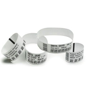 Zebra Z-Band UltraSoft 25 x 178 Wristband, Synthetic, 1x7in (25.4x177.8mm), DT, Z-Band Ultra Soft, Coated, Permanent Adhesive, Cartridge, Polyurethane