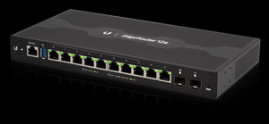 Ubiquiti UISP EdgeRouter 12P, 12 Port Gigabit Router, 10 Gigabit RJ45 routing ports, 24V PoE out on all ports, 2 Gigabit SFP ports, metal case, ER-12P