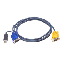 Load image into Gallery viewer, Aten 2L-5205UP 5M USB KVM Cable with 3in1 SPHD &amp; built-in PS/2 to USB converter, Connector 1: HDB-15, Connector 2: HDB-15, USB Type-A, Male connector
