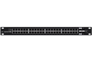 Ubiquiti UISP - EdgeSwitch - 48 Port with 500W PoE, Gigabit POE Switch, 802.3at & 24V Passive POE, 2x SFP, 2x SFP+, 500W PoE, Rackmount, UB-ES-48-500W