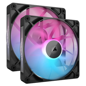 CORSAIR RX Series, iCUE LINK RX140; 140mm Fan; Dual Pack, Noise level (high speed): 36 dB, Maximum airflow: 94.7 cfm, Product colour: Black