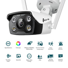 Load image into Gallery viewer, TP-Link VIGI 4MP Outdoor Full-Color Wi-Fi Bullet Network Camera, IR/White Light, 12V DC, 4 mm Fixed Lens, Built-In Mic, Speaker, micro-SD Slot, IP66
